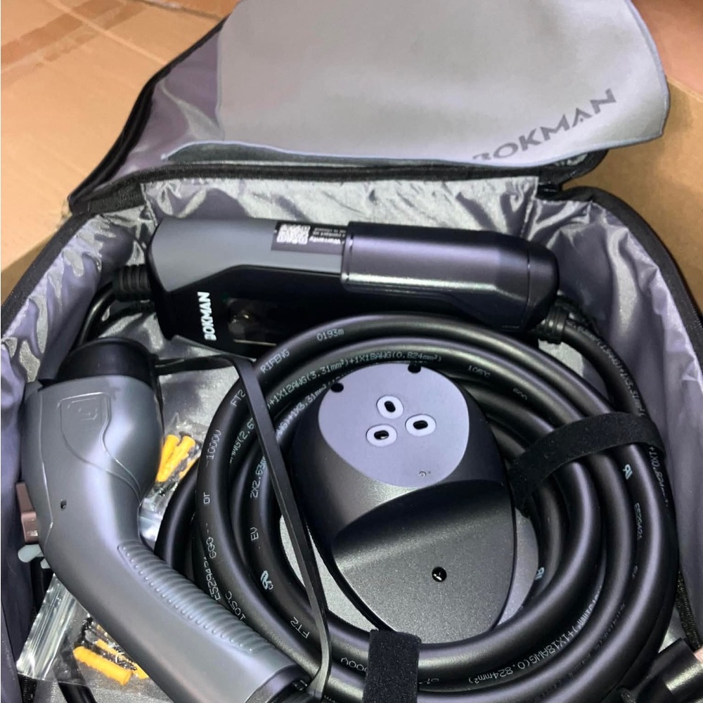 Bokman Portable Level 2 EV Charger (240V, 32A) with 25ft Cable